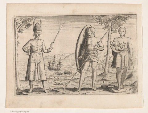 Inhabitants of the bay of Antongil (Madagascar), 1595, anonymous, 1646 Canvas Print