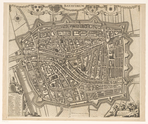 De Kleine Hagen (sheet with map), Christiaan Hagen, 1675 Canvas Print