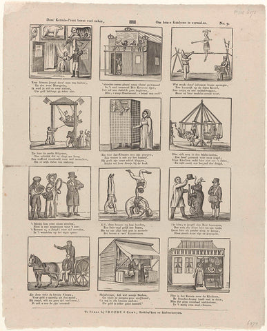 Deez' Kermis-Print contains many things, Om brave Kinderen te ver entertain, Broese & Comp., 1828 - 1850 Canvas Print