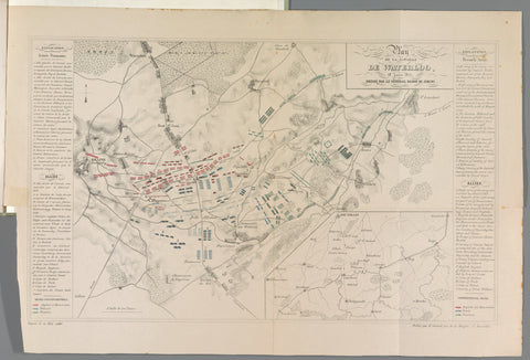 Plan of the Battle of Waterloo, 1815, anonymous, 1846 Canvas Print