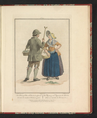 Man and woman of Schouwen, Ludwig Gottlieb Portman, 1805 Canvas Print