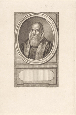 Portrait of the theologian Franciscus Gomarus, Reinier Vinkeles (I), 1788 Canvas Print