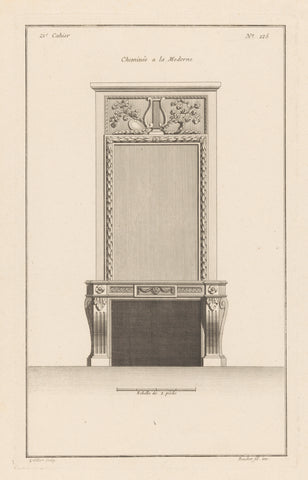 Schouw met lier, Jean Pelletier, 1772 - 1779 Canvas Print