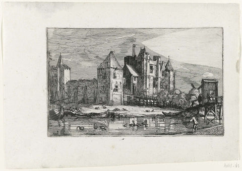 Castle Purmersteijn in Purmerend, Claes Jansz. Visscher (II), c. 1615 - c. 1625 Canvas Print