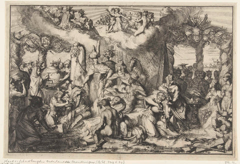 Time of peace between the peoples, Romeyn de Hooghe, 1674 Canvas Print