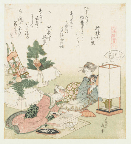 Dak schelp, Katsushika Hokusai, 1821 Canvas Print