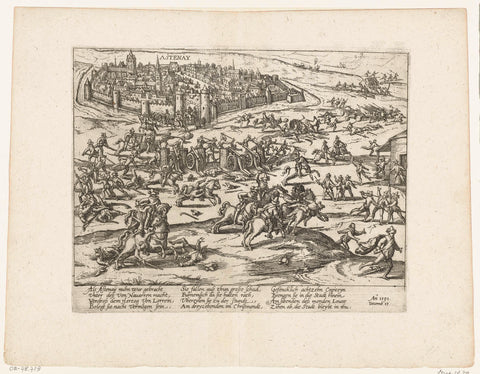 Siege of Stenay by the Duke of Lorraine, 1591, Frans Hogenberg (workshop of), 1591 - 1593 Canvas Print