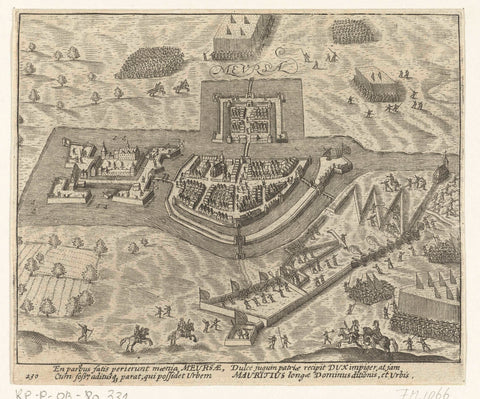 Siege and conquest of Meurs, 1597, anonymous, 1613 - 1615 Canvas Print
