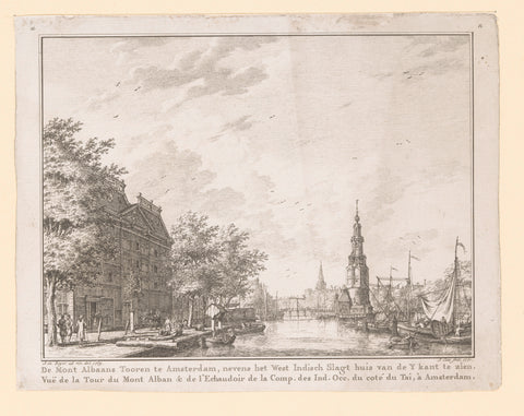 View of the Montelbaanstoren in Amsterdam, as seen from the IJ, Jacob Cats (1741-1799), 1804 Canvas Print