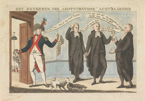 Cartoon on the Aristocracy (1), 1795, anonymous, 1795 Canvas Print