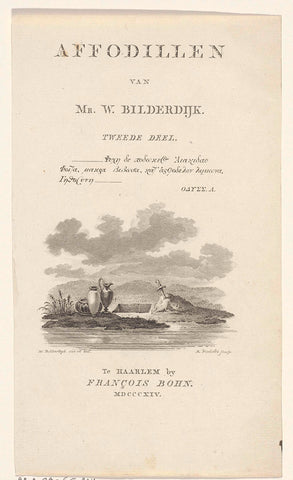 Title page for: Willem Bilderdijk, 'Affodillen', 1814, Reinier Vinkeles (I), 1814 Canvas Print