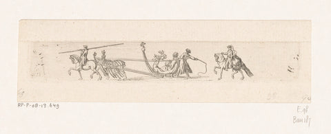 Sleigh Ride, Daniel Nikolaus Chodowiecki, 1773 Canvas Print