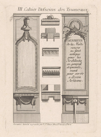 Two trumeaus and five frames, Johann Thomas Hauer, 1781 Canvas Print