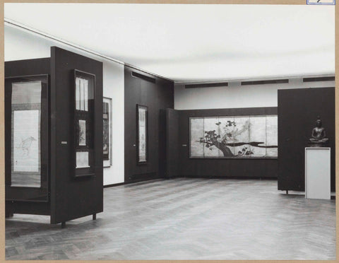 Room with paintings, an image and at the back of a room screen, 1961 Canvas Print