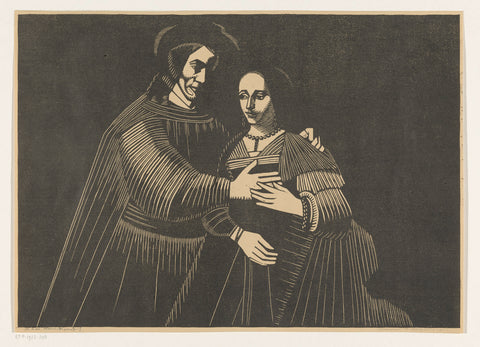 Portrait of a couple as Old Testament figures, called 'The Jewish Bride', Samuel Jessurun de Mesquita, 1922 Canvas Print