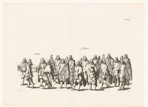 Funeral procession of Archduke Albrecht (plate XXVIII), 1622, Cornelis Galle (I), 1623 Canvas Print