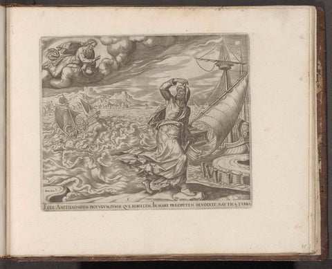 God commands Jonah to go to Nineveh, Philips Galle, 1579 Canvas Print