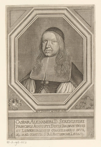 Portrait of Caspar Alexandri, Matthias van Sommer, 1665 Canvas Print