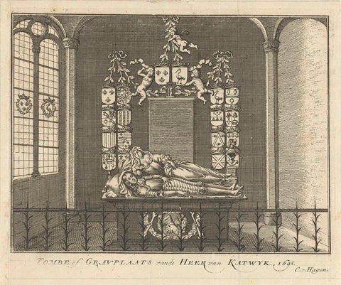 Mausoleum, Christiaan Hagen, 1695 Canvas Print