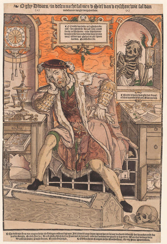 The Rich Man and Death, Monogrammist AI (16th century), 1553 Canvas Print