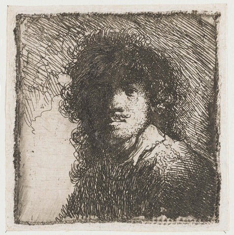 Self-portrait Bare-headed, Rembrandt van Rijn, c. 1629 Canvas Print