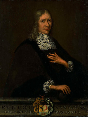 Portrait of Rycklof van Goens, Governor-General of the Dutch East India Company, Martin Palin (copy after), 1750 - 1800 Canvas Print