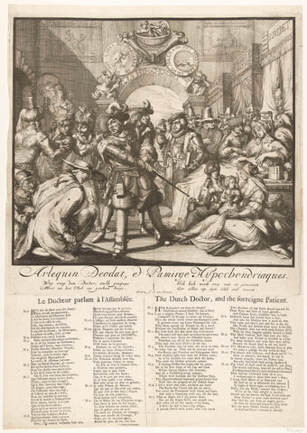 Cartoon on the interference of Louis XIV in the English succession to the throne, 1689, Gisling, 1689 Canvas Print