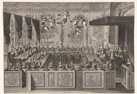 King Charles II of England addresses the sitting members of the States-General, 1660, Anthony van Zijlvelt, 1660 Canvas Print