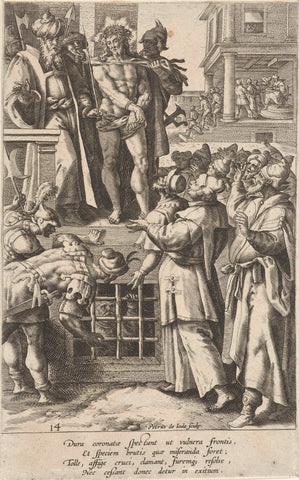 Christ shown to the people, Pieter de Jode (I), 1590 - 1632 Canvas Print