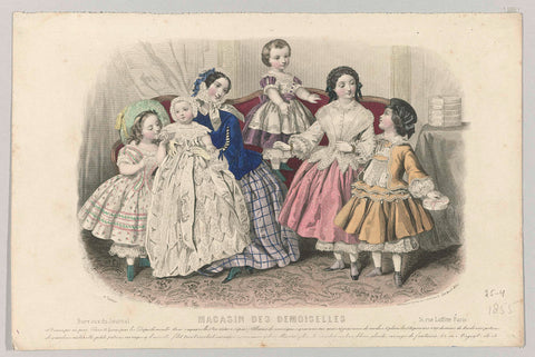 Magasin des Demoiselles, 25 April 1855, 11th year, anonymous, 1855 Canvas Print