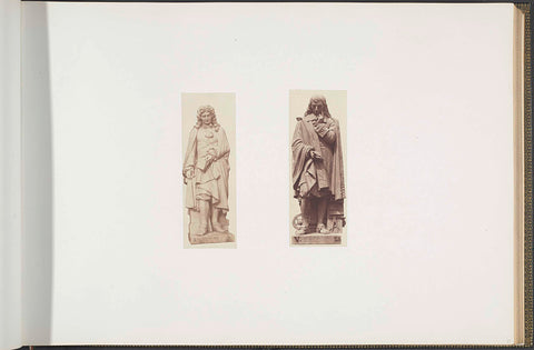 Plaster models for sculptures on the Palais du Louvre: left 