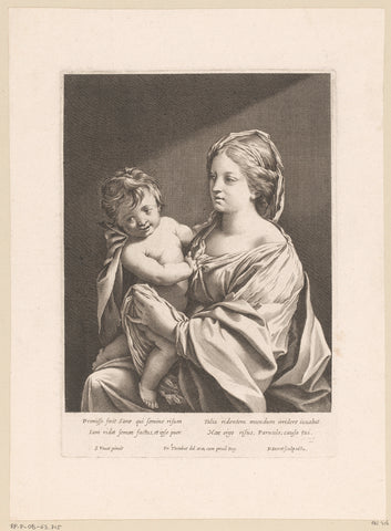 Maria with Child, Pierre Daret, 1652 Canvas Print