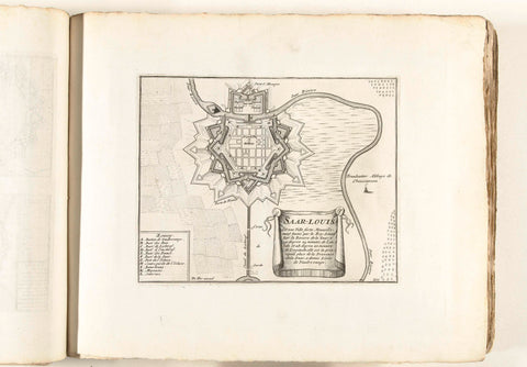 Map of Saarlouis, c. 1702, anonymous, 1702 - 1703 Canvas Print