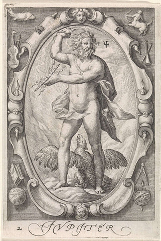 Jupiter, Jacob Matham, 1597 Canvas Print