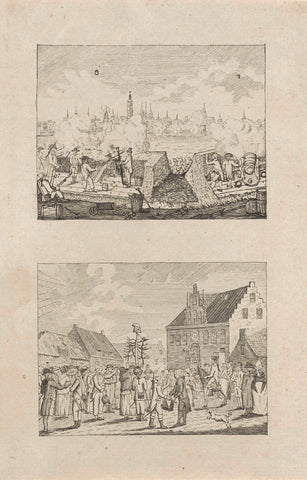 Siege of Breda and the reception of the French, 1793, anonymous, 1793 - 1800 Canvas Print