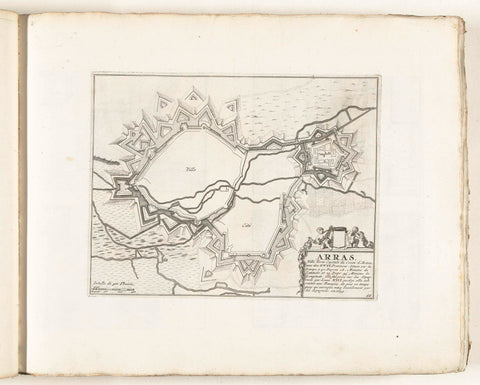 Map of Arras, c. 1702, anonymous, 1702 - 1703 Canvas Print