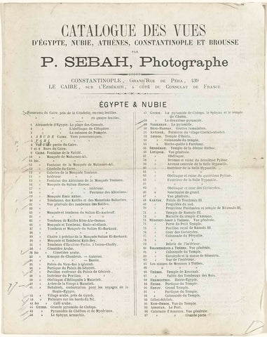 Fund list Sébah, Pascal Sébah, 1878 Canvas Print