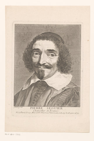 Portrait of Pierre Séguier at the age of 51, Claude Mellan, 1750 - 1775 Canvas Print