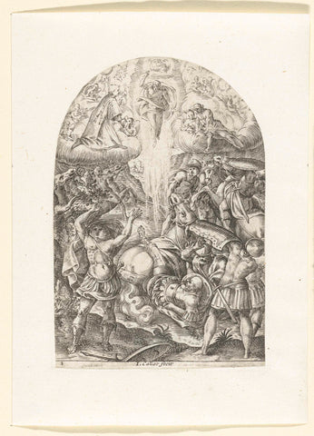 De bekering van Paulus, Jacques Callot, 1608 - 1611 Canvas Print