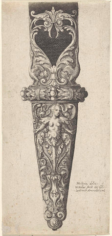 Design for an ornamental sheath, Wenceslaus Hollar, 1645 Canvas Print