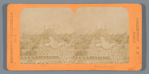 Photo reproduction of a design by the Palais du Trocadéro during the World's Fair of 1878, Adolphe Block, 1878 Canvas Print