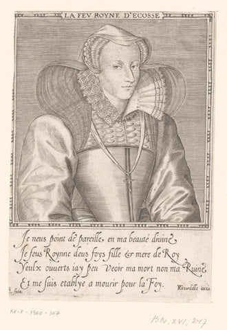 Portret van Maria I van Schotland, Leonard Gaultier, c. 1587 Canvas Print