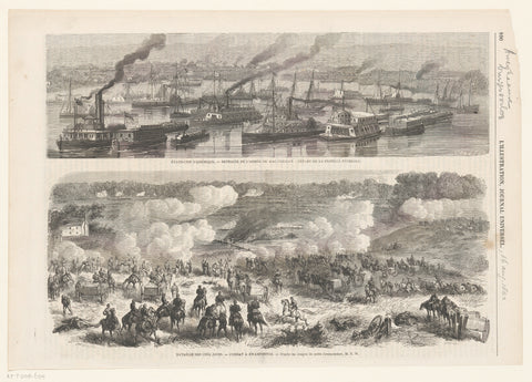 Two scenes from the American Civil War, 1862, Best Cosson Smeeton, 1862 Canvas Print