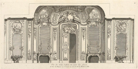 Face in the salon of princess Czatoryski, Pierre-Edmé Babel, Juste Aurèle Meissonnier, 1738 - 1749 Canvas Print