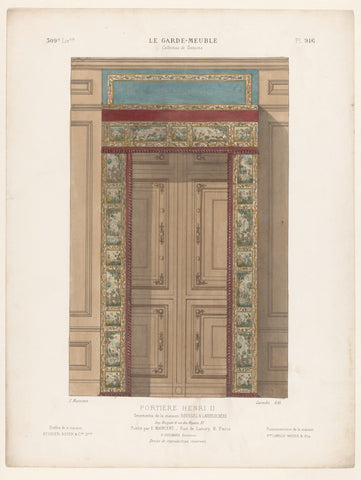 Door with frame, Léon Laroche, c. 1885 - c. 1895 Canvas Print