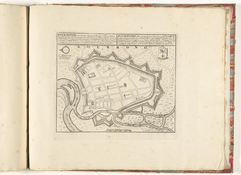 Map of Roermond, ca. 1701-1713, Abraham Allard, 1702 - 1714 Canvas Print