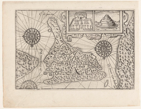 Map of Bali, 1597, anonymous, 1646 Canvas Print