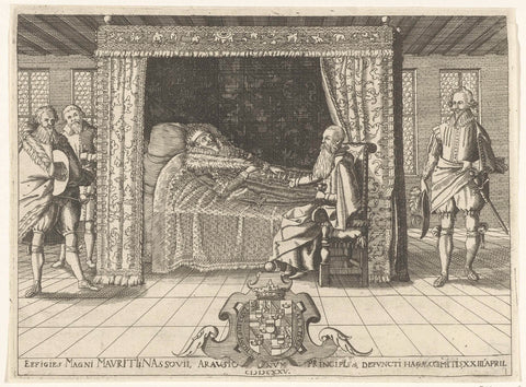 Deathbed of Prince Maurice, 1625, anonymous, 1625 Canvas Print