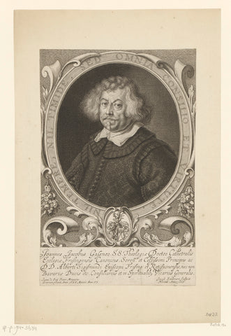 Portret van Johann Jacob Gassner, Jakob von Sandrart, 1668 Canvas Print