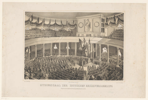 National Assembly of Frankfurt, 1848-1849, Eduard Gustav May, 1848 - 1849 Canvas Print